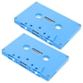 thumbnail image 2 of Shisuyan Rectangular Cassette Tape Decor Sky-Blue Plastic 2Pcs 3.9X2.5X0.5In, 2 of 8