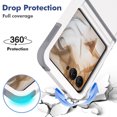 thumbnail image 2 of Hotpom for Moto razr 2024/ Moto razr 2025 Commuter Series Case Slim Shockproof Design with Dual Layer Rubber Bumper for Drop Protection, Rugged Hard Cover for Men/ Women, White, 2 of 5