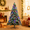 4 FT Christmas Tree Army Green, variant on 7.5 FT Snow Flocked Christmas Tree with Lights,Metal Base,Christmas Tree Kit with Realistic Pine Cones,Suitable for Christmas Holiday Party,Green