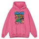 thumbnail image 3 of Sudadera con capucha para hombre, estilo retro, desgastado, con estampado de espacio cósmico, ovni y extraterrestres, 100 % algodón, estilo hip hop, informal, de gran tamaño, 3 of 4