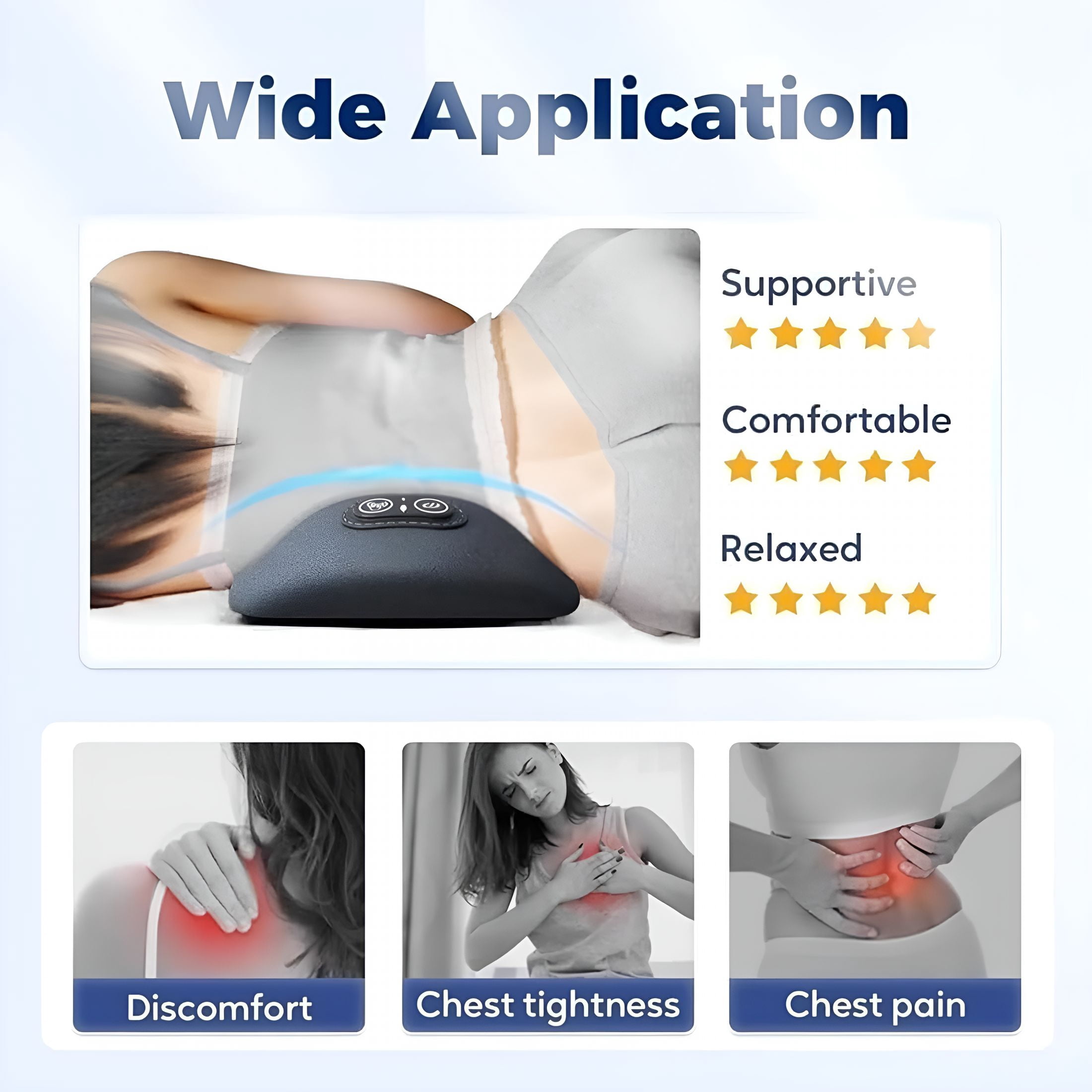 XIRQI Upgraded Smooth Spine Triple Fusion Back Massager,3 in 1 Neck Shoulder Backs Massagers with Traction,Vibration&Heat (Dark Gray)