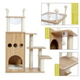 thumbnail image 5 of Pefilos Large Cat Tower Condos with Platform and Pet Hammock for Cat Kittens, 5 of 6