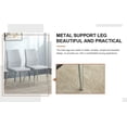 thumbnail image 2 of Modern Minimalist Circular Dining Table Set,transparent Tabletop For 6-8 People, 4 Pcs Dining Chairs With White Pu Leather Backrest And Silver Metal Legs ,For Living Room, Dining Room, Kitchen, 2 of 9