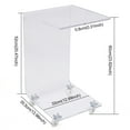 thumbnail image 2 of Modern C-Shape Sofa Side Table Tea End Table Clear Acrylic Coffee Desk, 2 of 12