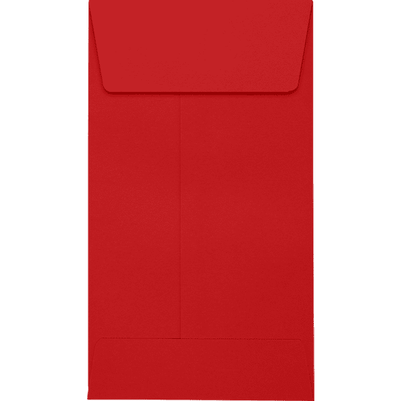 LUXPaper #5 1/2 Coin Envelopes, 80 lb. Ruby Red, 3 1/8 x 5 1/2, 1000 Pack