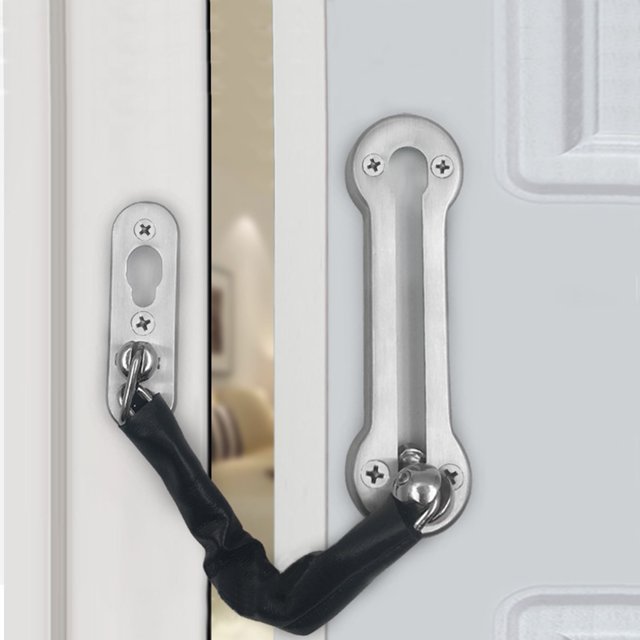 Cerradura de cadena para puerta Windfall, cerradura de cadena resistente para puerta como protector de cadena de puerta secundaria para cierre de seguridad, cierre de protección para hogar, hotel,