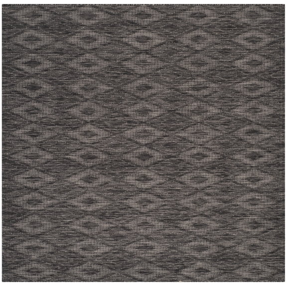 Safavieh Courtyard Teodor Geometric Indoor/Outdoor Area Rug, Black, 9' x 9' Square