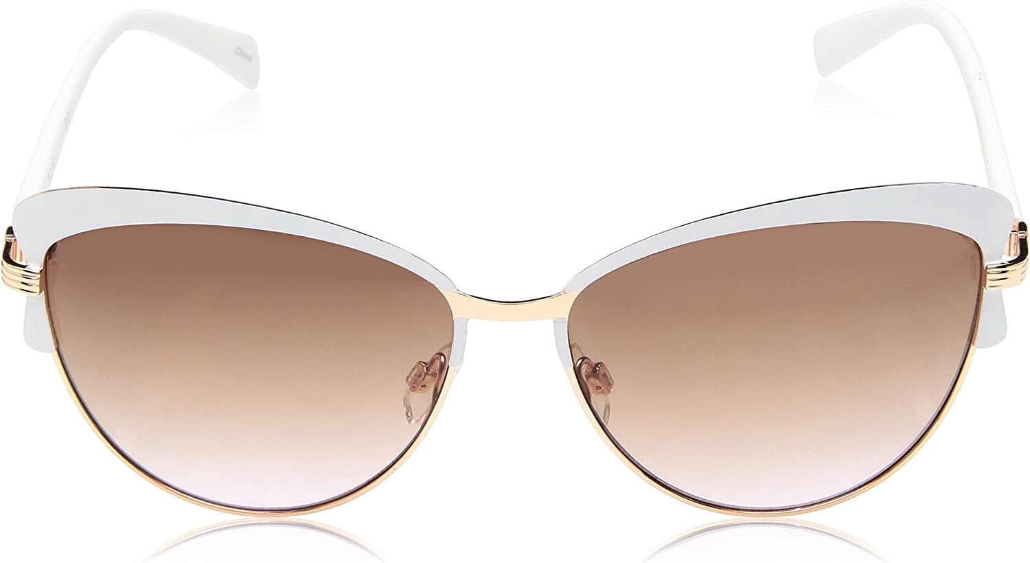 Nanette Lepore Women's NN124 Vintage Metal UV400 Protective Cat Eye Fashion Sunglasses, 57mm