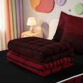 thumbnail image 5 of Erosebridal Geometric Line Zipper Queen Comforter Set with Fitted Sheet and 2 Pillowcases,Modern Abstract Lines Zipper Bedding Set,Black Reversible,4 Pieces, 5 of 7
