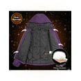thumbnail image 3 of Little Donkey Andy Womens Warm Recycle Insulated Jacket Hooded Lightweight Windproof Winter Coat Hiking Travel Purple L, 3 of 6