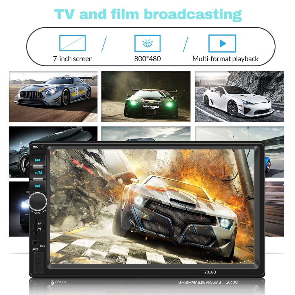 DFITO 7inch Double Din Car Stereo, Bluetooth Car Radio, MP5 Player, HD Touch Screen, FM Receiver