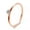 Rose Gold, variant on Silver/Gold/Rose Gold CZ Band Women's Gift Titanium Steel 1mm Tail Ring Size 5-9