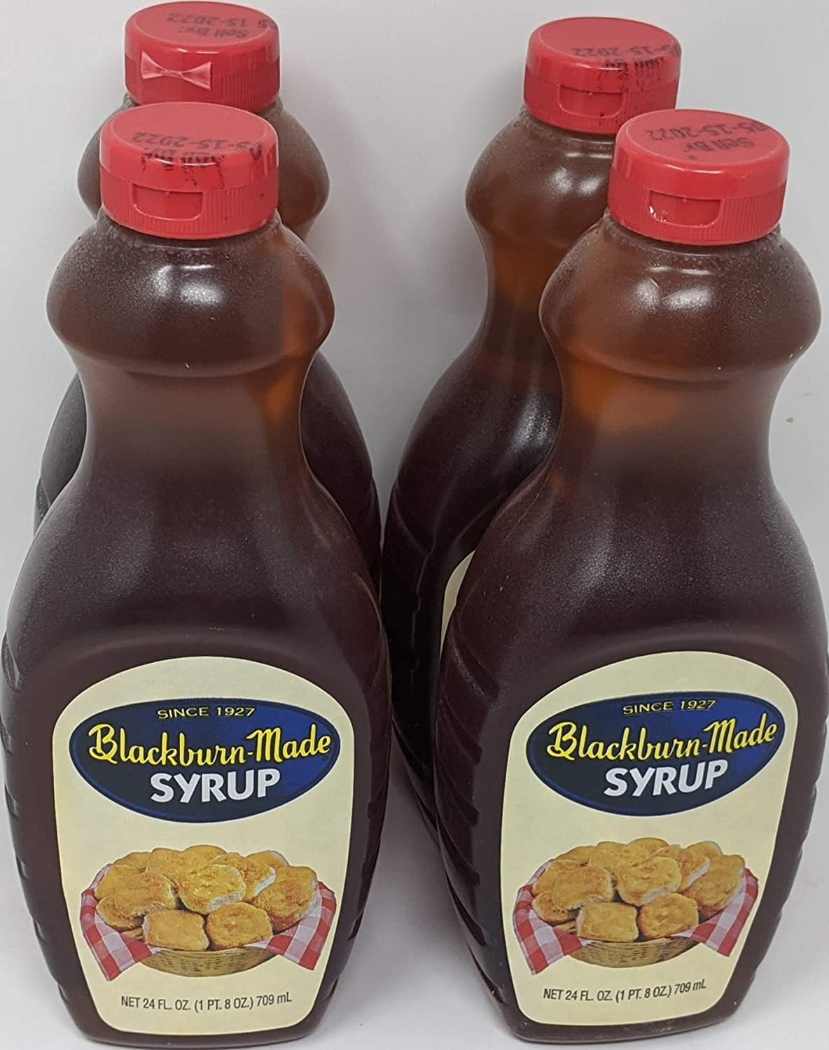 Blackburn-Made Syrup Bundle - 4 x 24 Oz Bottles of Blackburn Made Syrup, Blackburn Syrup Pancake, Bundled