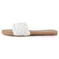 thumbnail image 4 of Sandalia FITORY plana con correa trenzada blanca sin cordones, talla 10, 4 of 7