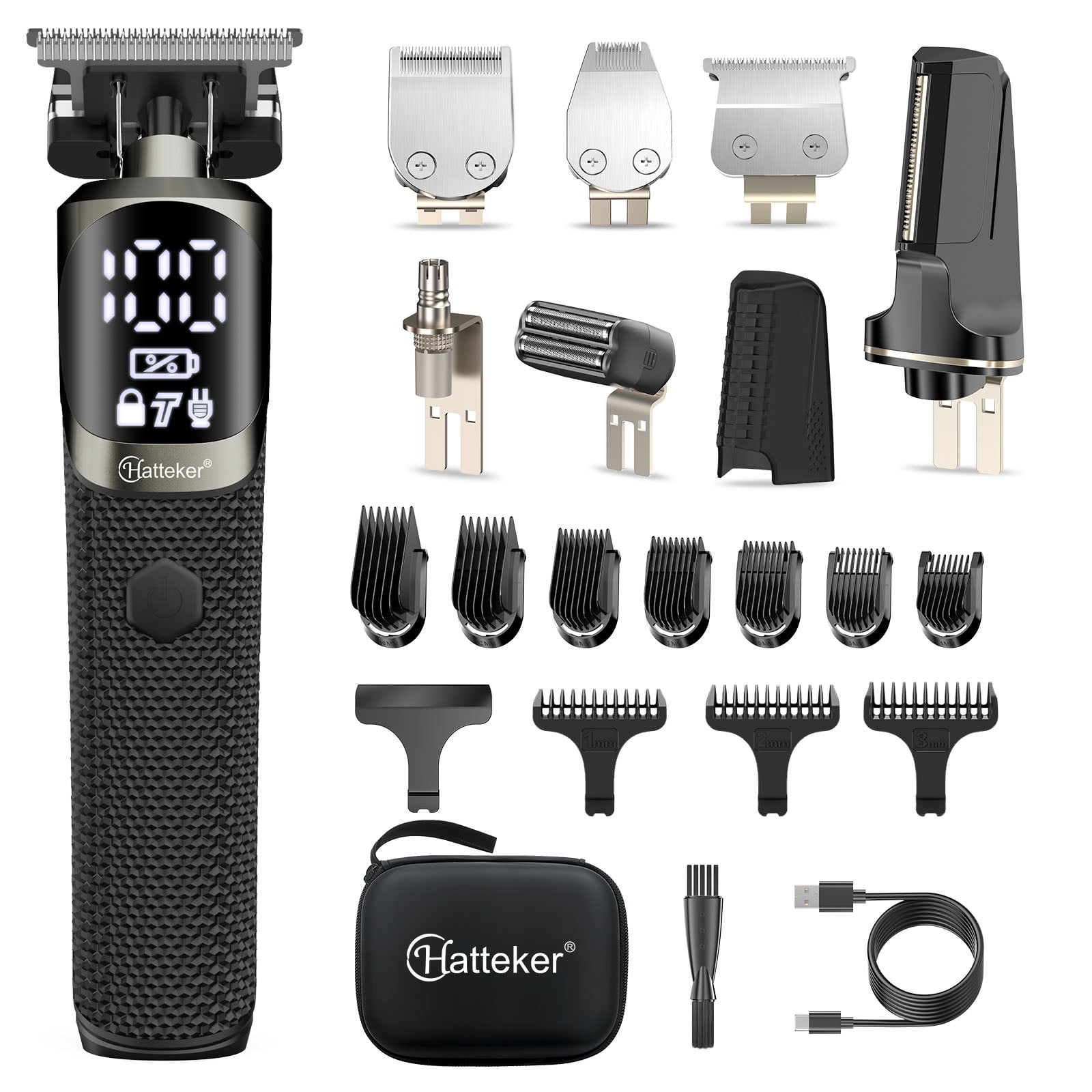 8 IN 1 Beard Trimmer Kit Professional Hair Clipper Electric Razor for Men