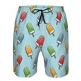 thumbnail image 4 of Yiaed Modern Ice Cream Print Men's Swim Trunks with Lining Quick Dry Sports Shorts Beach Shorts Boardshorts-Large, 4 of 5