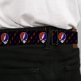 thumbnail image 4 of Grateful Dead Belt, Seatbelt Buckle Belt, Steal Your Face Mini Lightning Bolt Black Red White Blue, Youth 22 to 32 Inches, 4 of 9