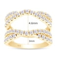 thumbnail image 4 of AFFY 0.85CT Moissanite Diamond Infinity Wedding Ring Guard Enhancer in 14K Yellow Gold over Silver-7.5, 4 of 6