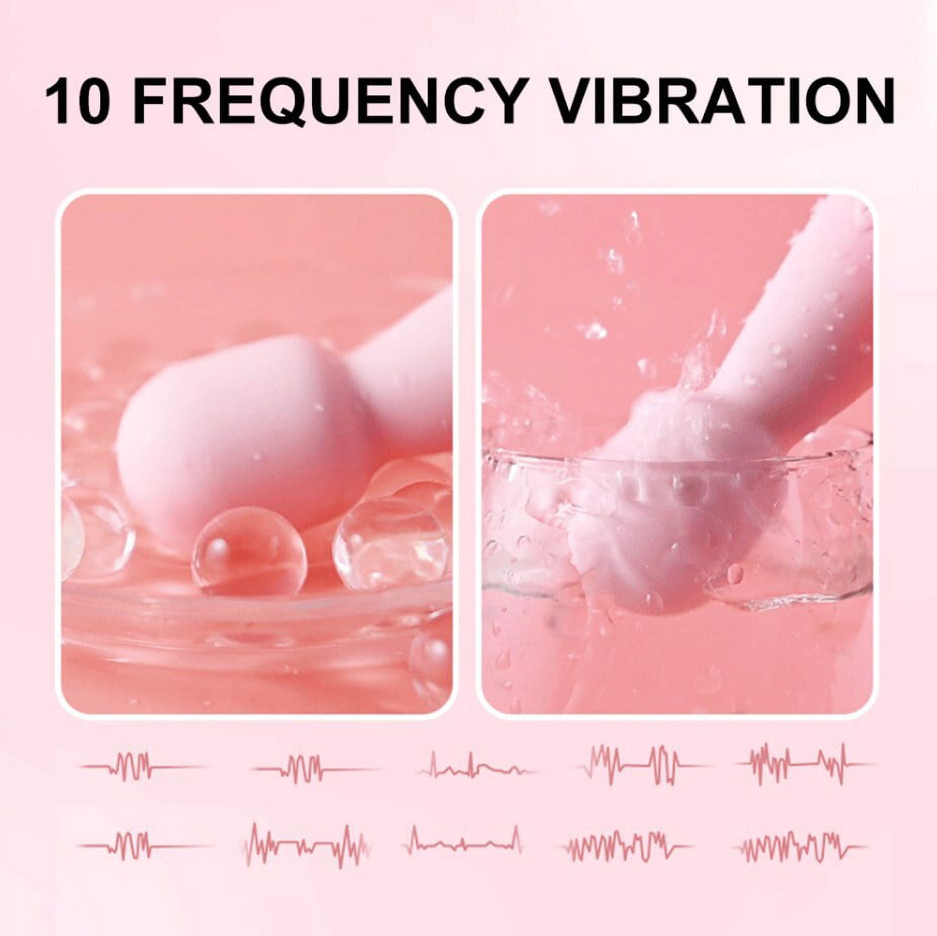 Rechargeable Mini Vibrators and Adult Sex Toys for Women and Couples, Clitoris Stimulator Massager, Small Vibrator with 10 Vibrating Modes, Pink(4*1*1in)