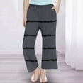 thumbnail image 5 of breaise Wide Leg Pants for Girls Baggy Casual Palazzo Pants Stripe Lounge Trousers with Pockets, 5 of 8