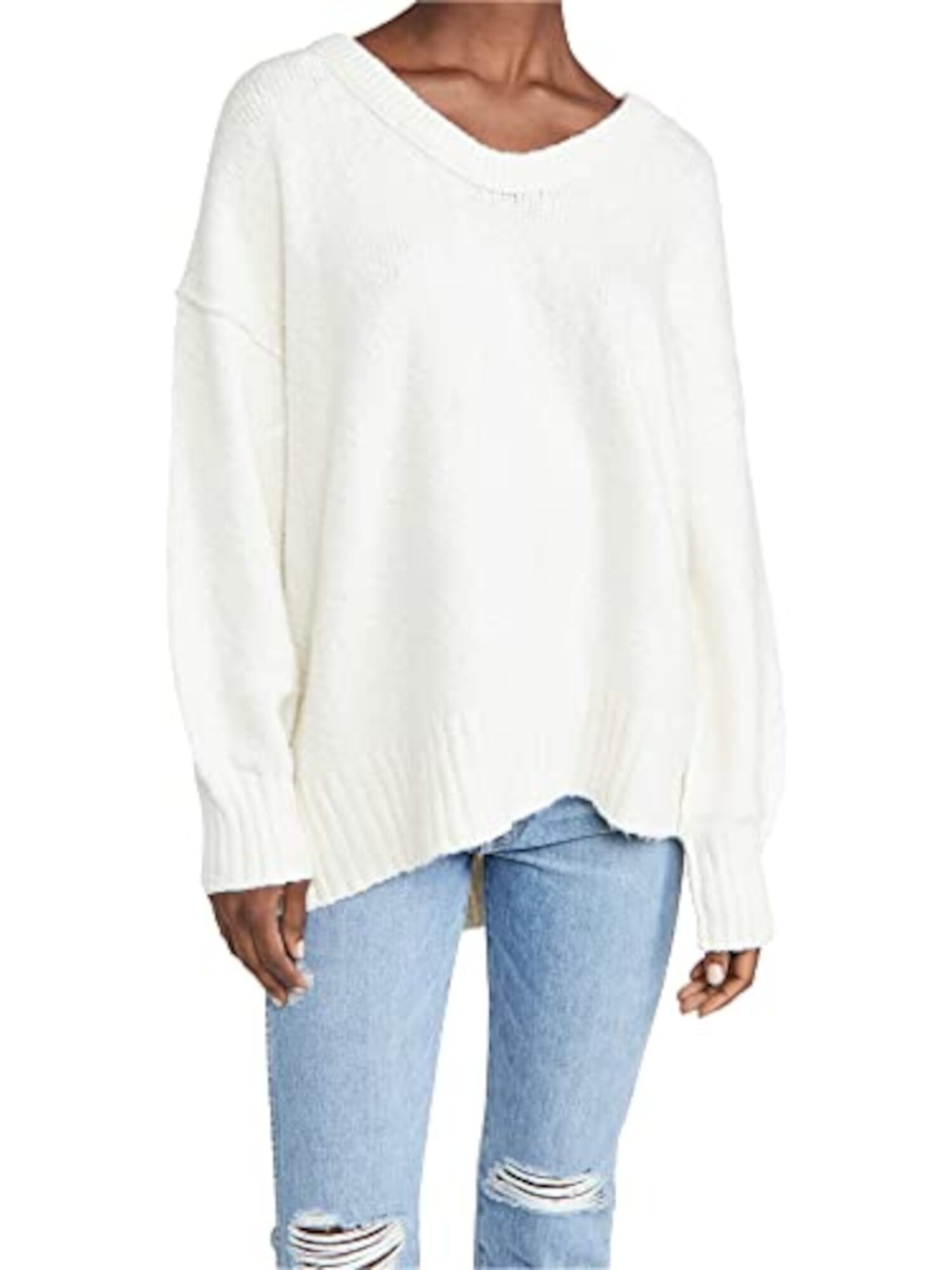 Long Sleeve V Neck Tunic Sweater Size 
