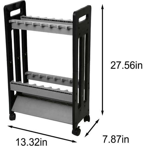 Fishing Rod Holder with 16 Slots, Portable Caster for Garage,  Plastic Rack