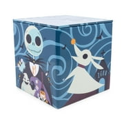 Ukonic Disney The Nightmare Before christmas Jack Skellington 4-Inch Tin Storage Box cube Organizer with Lid Basket container, cubby cube closet Organizer, Home Decor Playroom Accessories