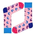 thumbnail image 2 of Chaussettes crew Colorées en Coton Biologique Caméléon, 6-9, Rose, 2 of 3