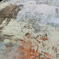 thumbnail image 4 of Orange Brown Beige Vintage Rusty Print Style 7'6" x 10'3" Area Rug/ Carpet by Makymo, 4 of 7