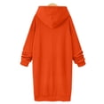 thumbnail image 5 of BODOAO Women's Oversized Casual Pullover Long Sleeve Split Hem Drawstring Hoodies Dress with Kangaroo Pocket Sweatshirt Dress Knee Length Long Pullover Tops Split Fall Winter Plush Sweater Rd2 L, 5 of 8
