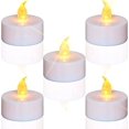 thumbnail image 1 of Velas de té Velas LED sin llama: Blanco cálido 200 horas Funciona con pilas Paquete de 12 velas de té Regalos de cumpleaños Vela falsa parpadeante eléctrica Romántica pequeña candelita para bodas Navi, 1 of 4