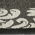 thumbnail image 3 of Safavieh Courtyard Dani Bordered Indoor/Outdoor Runner Rug, Black/Sand, 2'3" x 10', 3 of 9