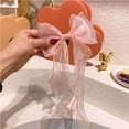 thumbnail image 4 of ziyahi Children Cute Ribbon Lace Bow Hair Clips Pure Color Ribbon Braided Hairpin for Daily Light pink, 4 of 9