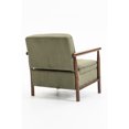 thumbnail image 4 of Leumius Storage Chair, Mid Century Modern Accent Chair with Solid Wood Frame, Upholstered Living Room Chairs with Waist Cushion, Reading Armchair for Bedroom Sunroom Green, 4 of 9