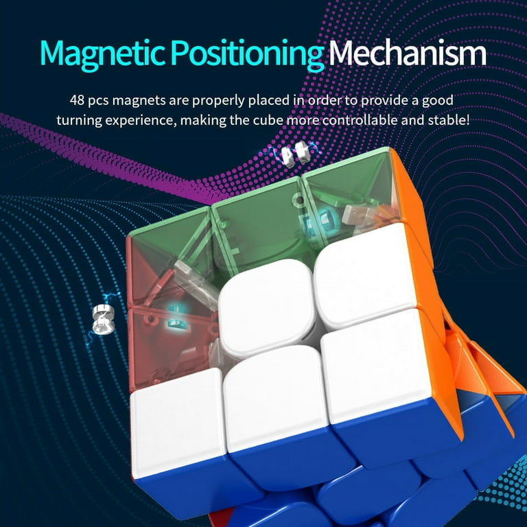 Puzzle Cube Magnétique ABS 3x3x3, Blocs De Construction, Anti