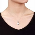 thumbnail image 4 of Everly Women's Cultured Pearl and Diamond Sterling Silver Necklace, 4 of 4