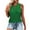 Green, variant on Mrat Thick Strap Tank Tops Women's Solid Sleeveless Round Neck Camisoles Hollow Out Tube Pleated Tops Blouse High Neck Workout Tank Tops S-45 Green S