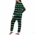 thumbnail image 4 of LIaqionyy Women's Pajama Sets Striped Long Sleeve Sleepwear Pullover Top Jogger Pants Soft Pjs Set Loungewear, 4 of 7