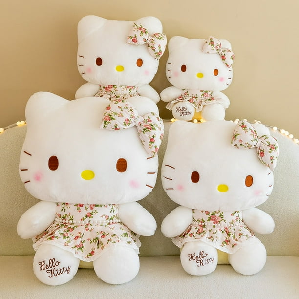 Venta caliente nuevo Kawaii Floral Hallo Kitty juguetes de peluche sofá súper suave almohada lindos juguetes de peluche regalo de Navidad para niñas