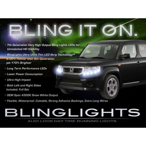 For Honda Element LED DRL Head Light Strips Day Time Running Lamp Kit