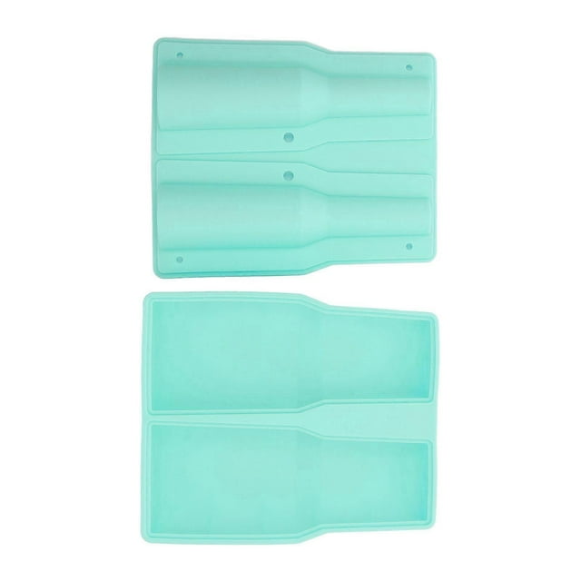 Ice Cube Tray Cup Shaped Tumbler Ice Mold Silicone Ice Mold with Lid for 30‑40oz Cup Tumbler Green