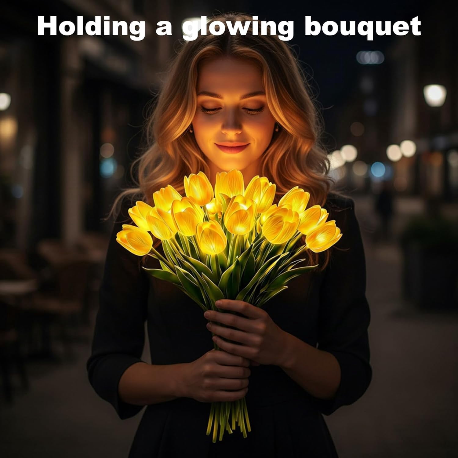 Radiant Romantic Tulip Light with a Vase, 15 PCS Twinkling Tree Tulips Led Night Light, 2026 New Flower Shaped Ambient Lamp for Bedroom Bedside Decor & Gift