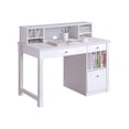 thumbnail image 1 of Walker Edison Deluxe Wood Desk with Hutch - White, 1 of 8