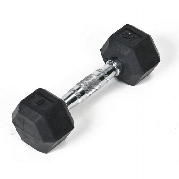 Rubber Dumbbell 8lb Single