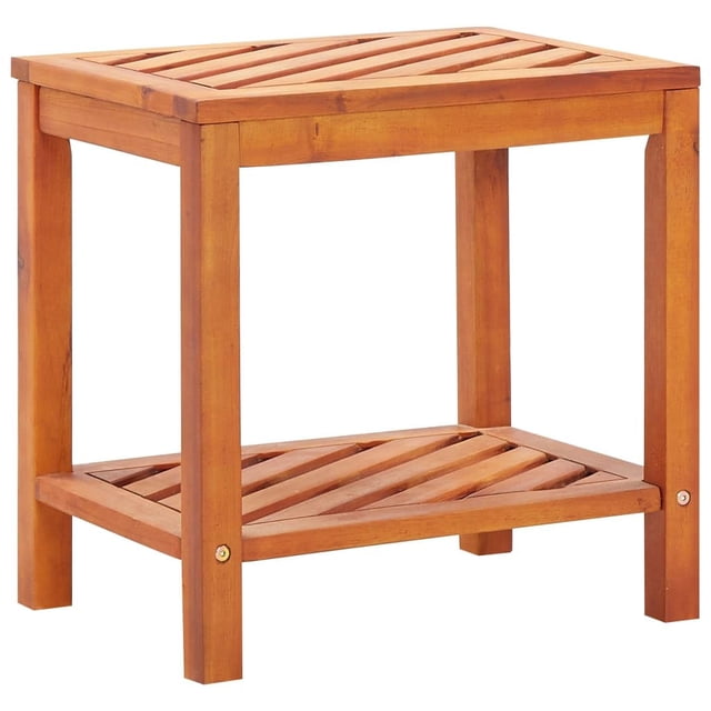 Mesa auxiliar vidaXL rectangular de madera maciza de acacia marrón