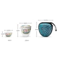 thumbnail image 4 of Tea Cup Set China Chic Style Sheep Fat Jade Express Cup Outdoor Ceramic Glass One Pot Three Cups Kungfu Travel Tea Set Travel Outfit Teapots & Coffee Servers Travel Tea Set, 4 of 5