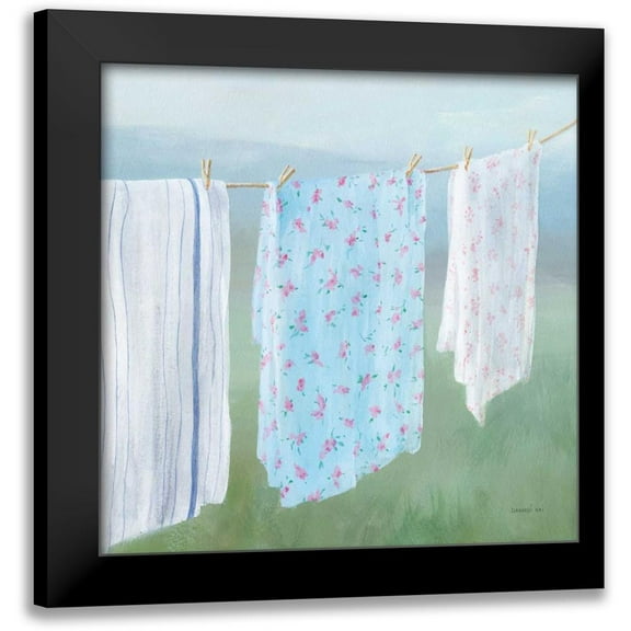 Nai, Danhui 12x12 Black Modern Framed Museum Art Print Titled - Laundry Day II