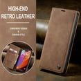 thumbnail image 2 of Leather Case for iPhone 15 Pro Case Wallet, for iPhone 15 Pro Wallet Case Book Folding Flip Folio Case with  Kickstand Card Slots Protective Cover for iPhone 15 Pro, Brown, 2 of 12