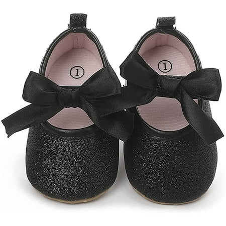 

Baby Girl Mary Jane Flats Lace Bow Non-Slip Soft Sole Newborn First Walker Wedding Princess Party Dress Shoes