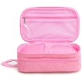 thumbnail image 2 of Bolsa de maquillaje, bolsa de cosméticos 20 * 12 * 8 cm Doble capa con espejo para mujer Rosa, 2 of 4
